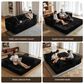 HOMLUX 80" Convertible Modular Sofa Bed in Black, , large