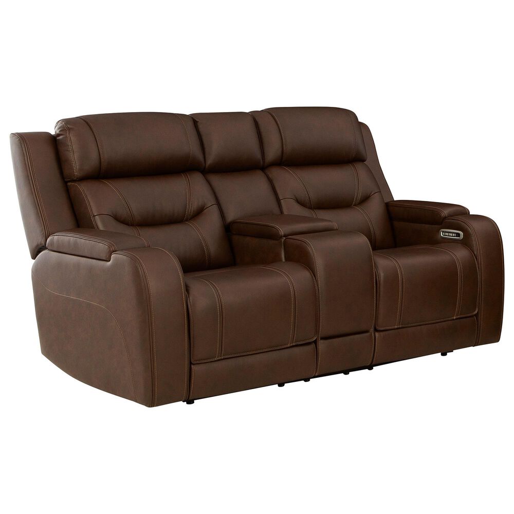 Ashley Knightington Power Reclining Loveseat in Brown, , large