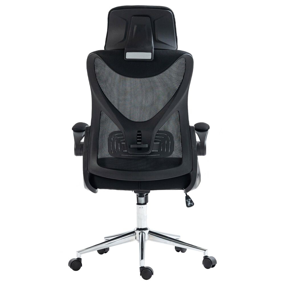 Rta Products Llc Essential Ergonomic Office Chair with Headrest and Lumbar Support in Black, , large