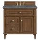 James Martin Vanities Lorelai 36" Single Vanity in Mid-Century Walnut with 3 cm Parisien Bleu Quartz Top, , large
