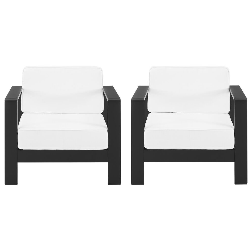 Linon Home Decor Karah Patio Arm Chair in White (Set of 2), , large