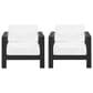 Linon Home Decor Karah Patio Arm Chair in White (Set of 2), , large