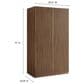 Modway Render 2-Door Wardrobe Closet in Walnut, , large