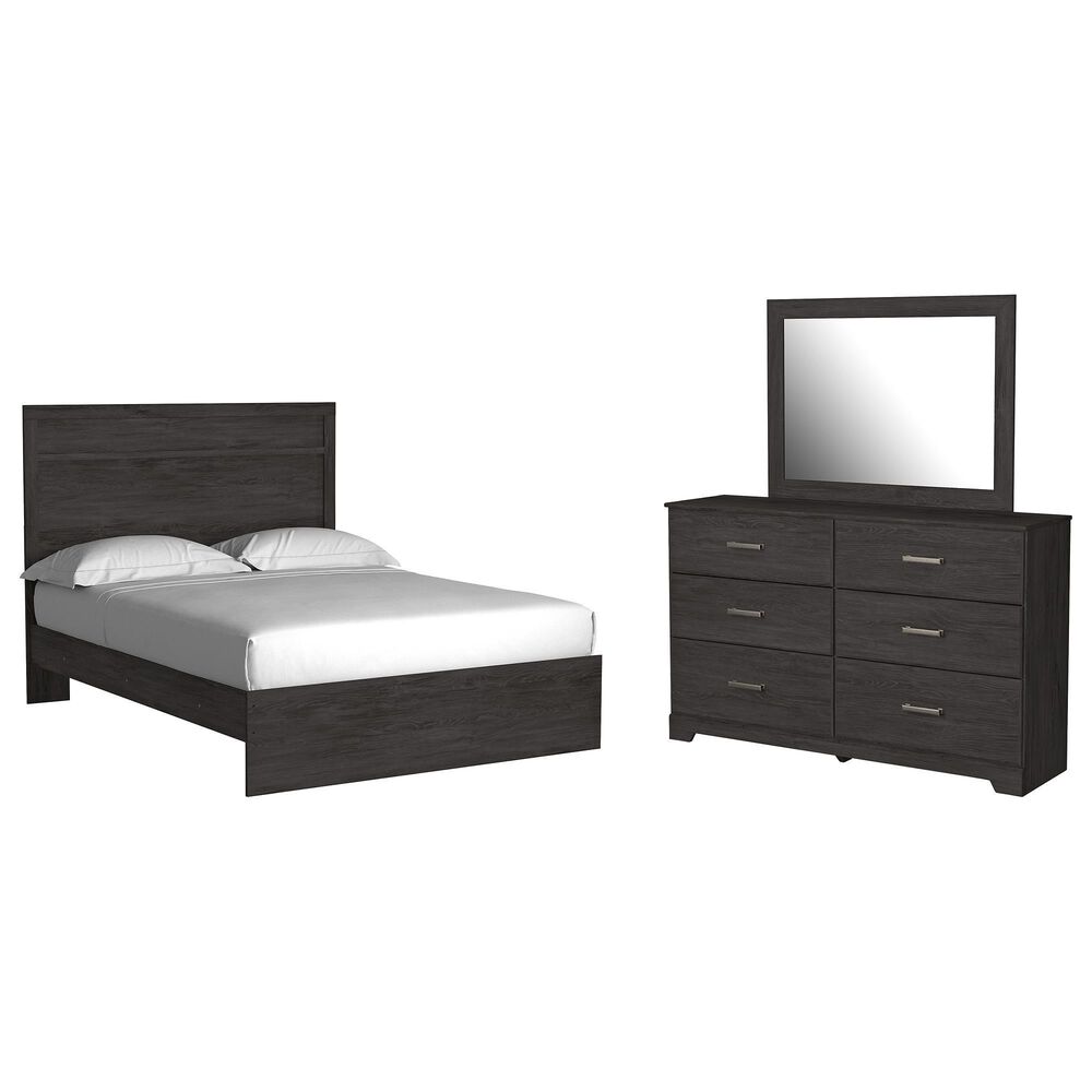 Ashley Belachime 3 Piece Queen Bedroom Set in Dark Charcoal, , large