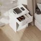 HOMLUX 1-Drawer Modern Nightstand with Knob Handle in Solid White, , large