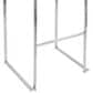 Lumisource Fuji Stackable Barstool with Black Faux Leather in Brushed Stainless Steel (Set of 2), , large