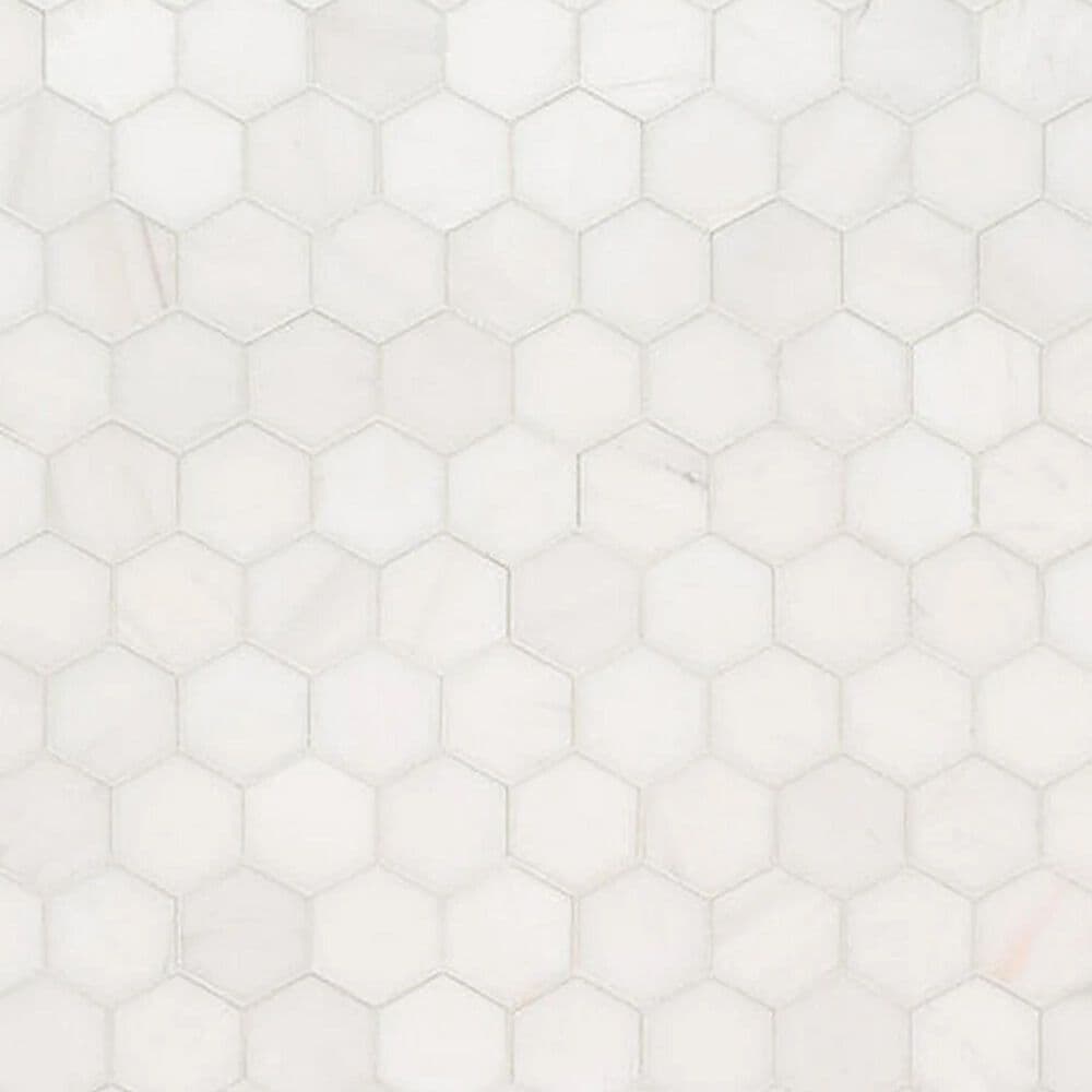 MS International Bianco Dolomite Soft White 12&quot; x 11.75&quot; Polished Natural Stone Tile, , large