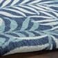 Nourison Garden Oasis Ivory and Navy 5" x 7" Indoor/Outdoor Area Rug, , large