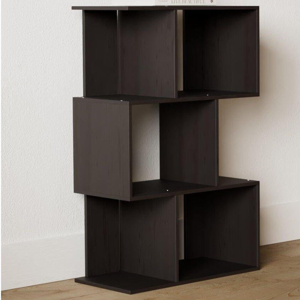 HOMLUX 3-Tier Open Shelf Bookshelf in Espresso, , large