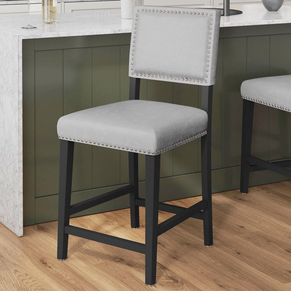 Linon Home Decor Brook Counter Stool in Black, , large