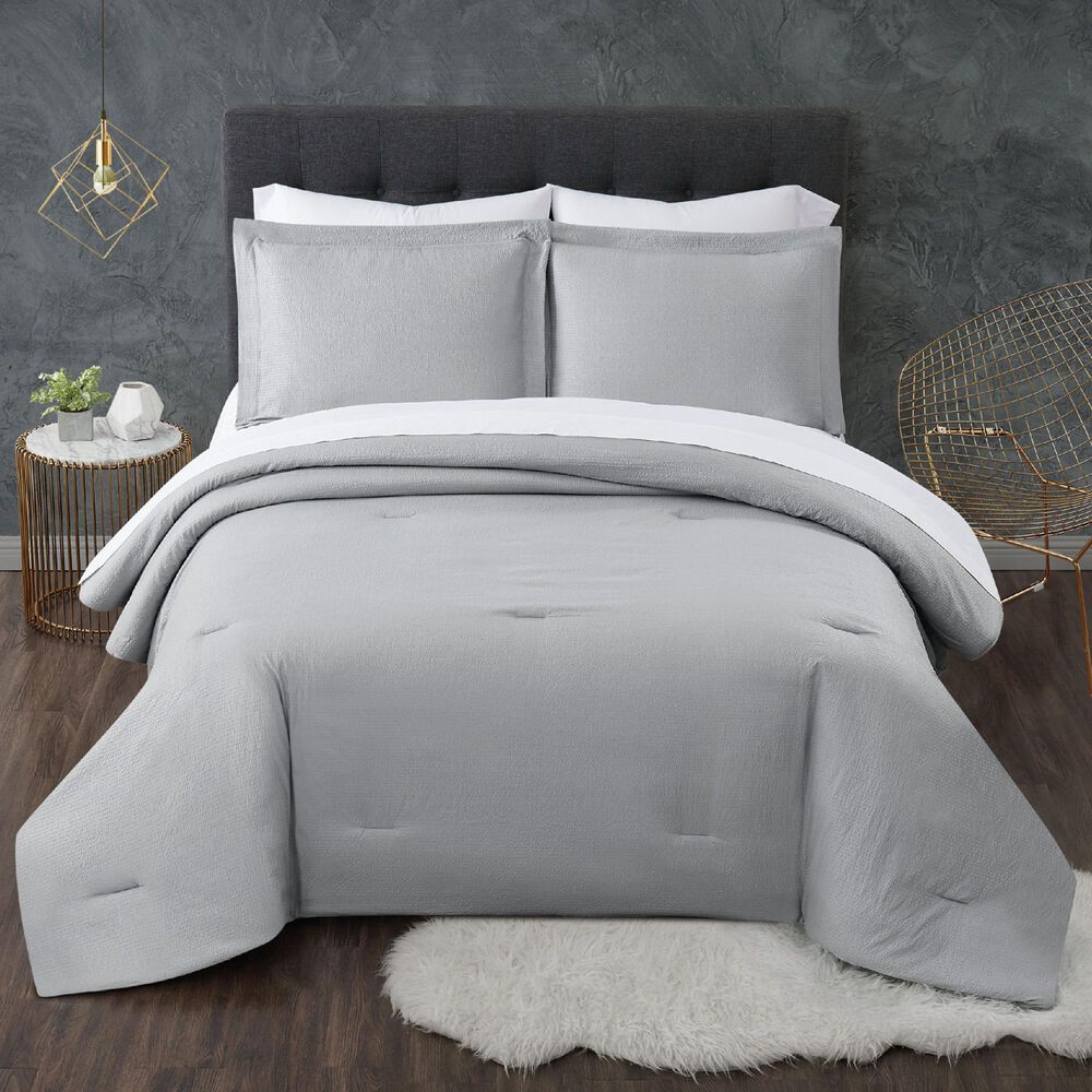 Pem America Truly Calm 5-Piece Twin Bed in a Bag in Grey and White, , large