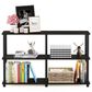 HOMLUX Turn-N-Tube 3-Tier Double Size Storage Display Rack in Espresso and Black, , large