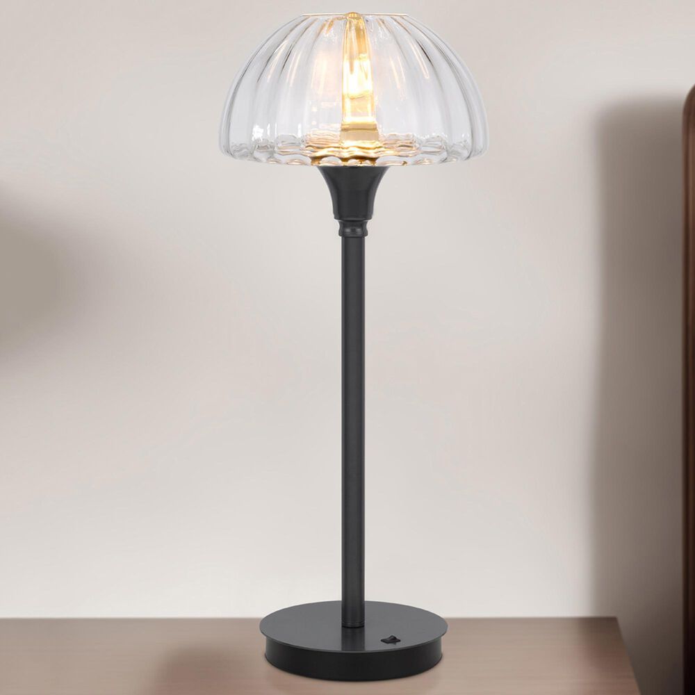 Cal Lighting Eleanor Table Lamp in Charcoal Grey, , large
