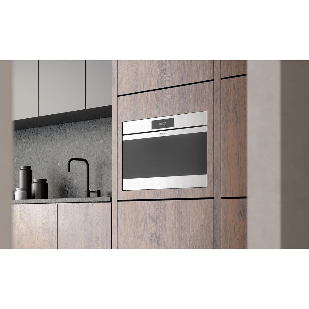 Wolf Appliances M Series 30" Single Electric Plumbed Wall Oven with Convection Steam in Stainless Steel, , large