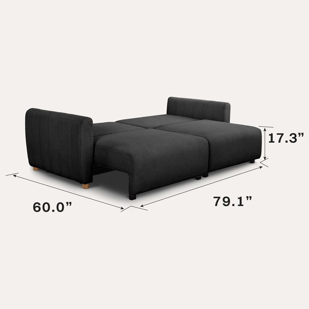 Lifestyle Solutions Galloway Convertible Sofa in Charcoal, , large
