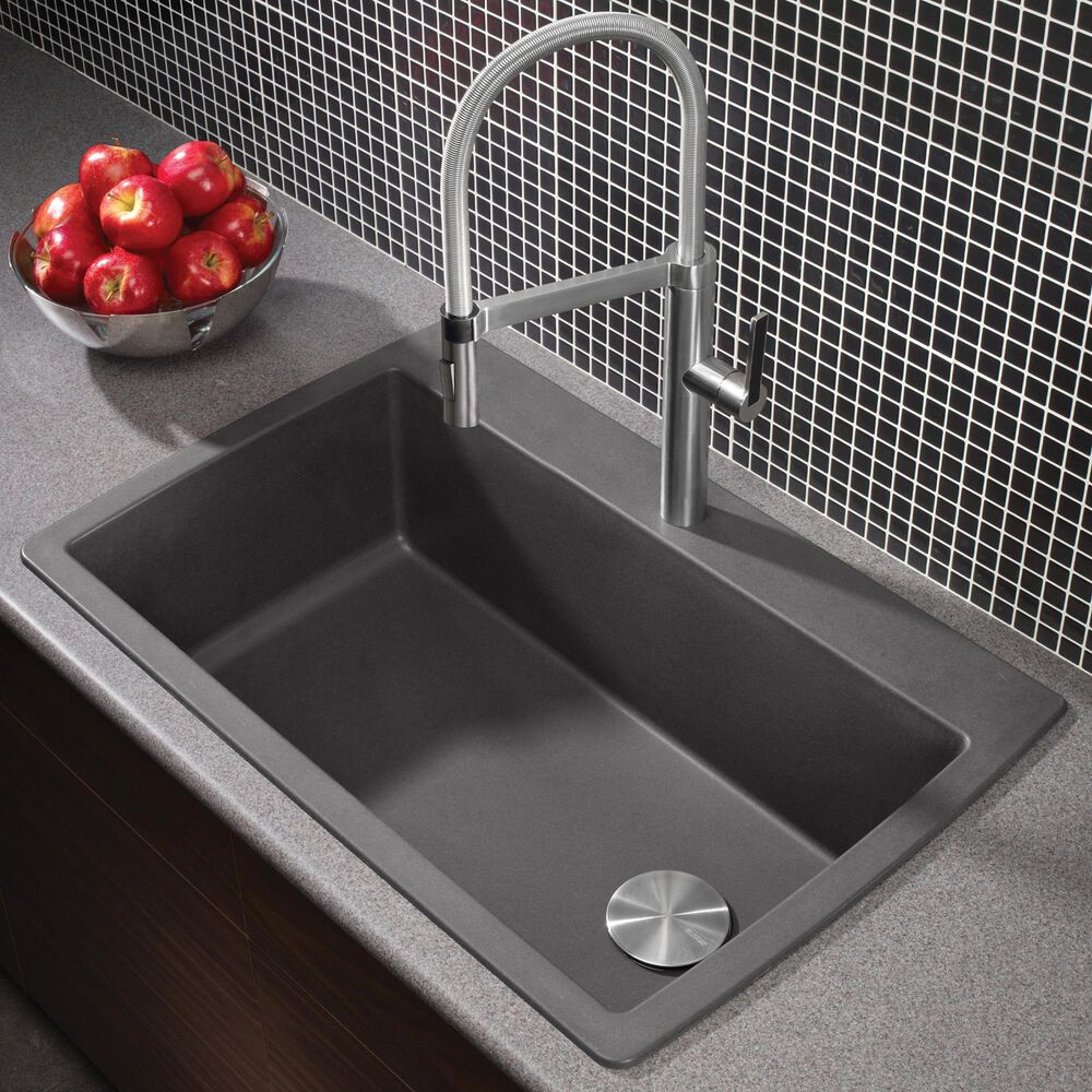 Blanco Diamond Super Single Dual Mount Kitchen Sink in Cinder, , large