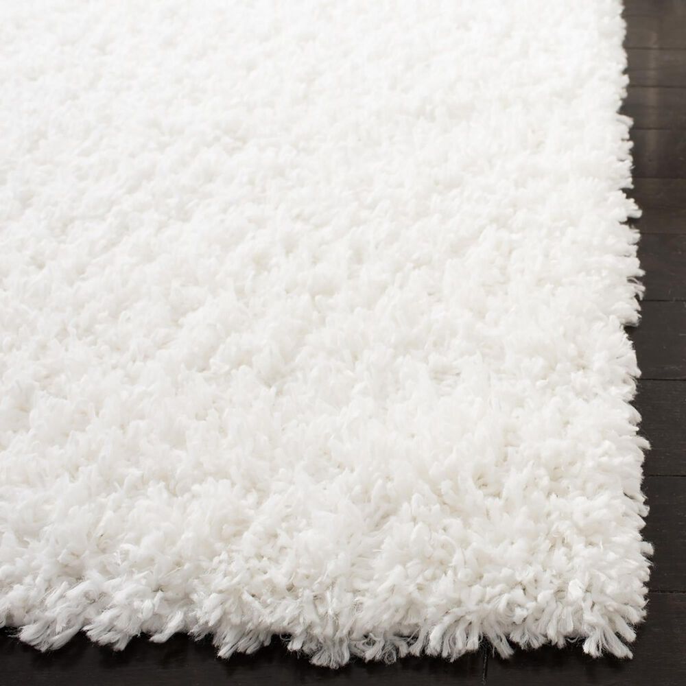Safavieh August Shag 4&#39; Square White Area Rug, , large