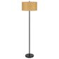 Cal Lighting Octavia Pole Lamp with Brown Paper Shade in Black, , large