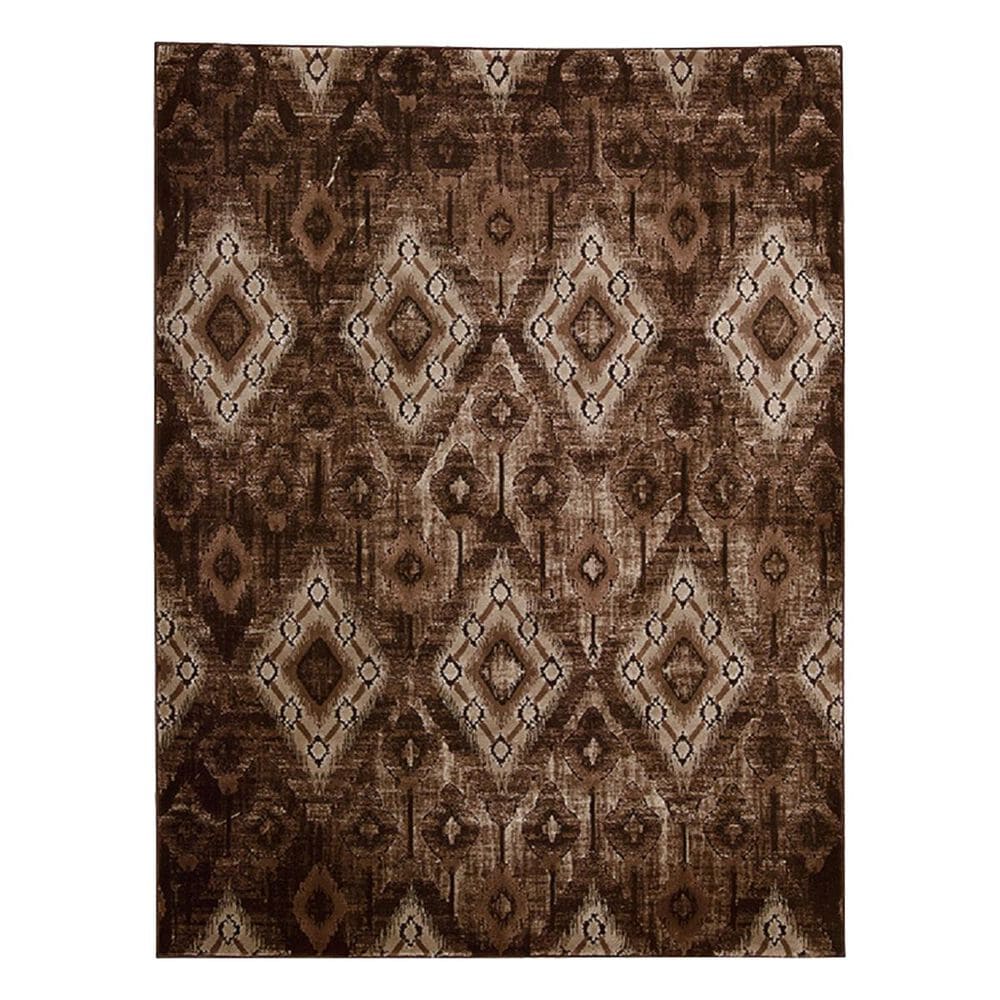 Nourison Karma KRM02 7"10" x 10"6" Chocolate Area Rug, , large