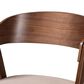 Baxton Studio Danton Arm Chair with Beige Cushion in Walnut Brown (Set of 2), , large