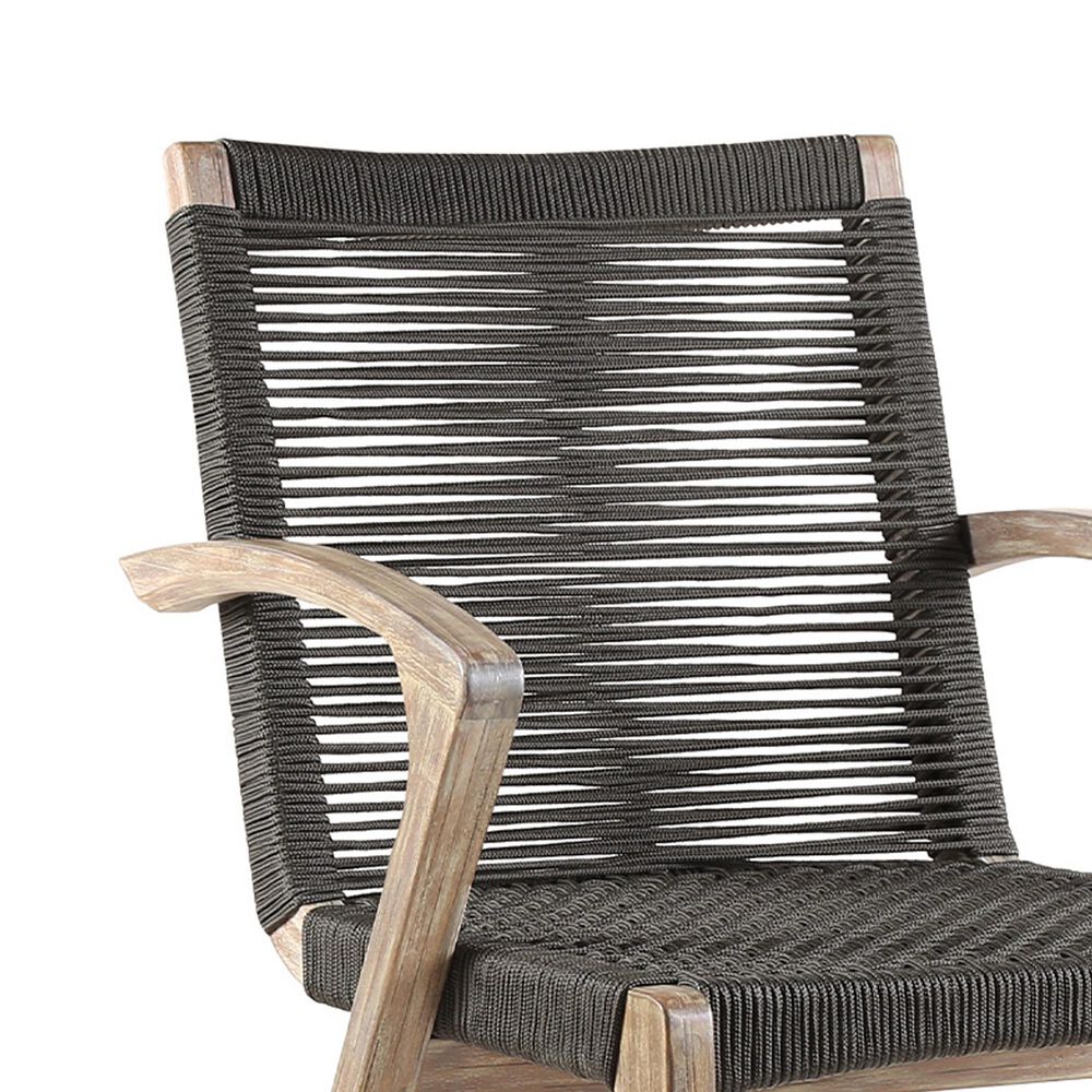 Armen Living Brielle Patio Bar Stool in Charcoal, , large