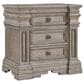 Millenium Blairhurst 4-Piece King Panel Bedroom Set in Light Grayish Brown with Lights and USB Ports, , large