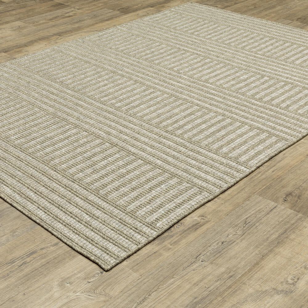 Oriental Weavers Tortuga TR02A 7&#39;10&quot; x 10&#39; Beige and Black Area Rug, , large