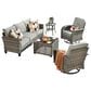 HOMLUX 5-Piece Outdoor Conversation Set in Dark Gray, , large