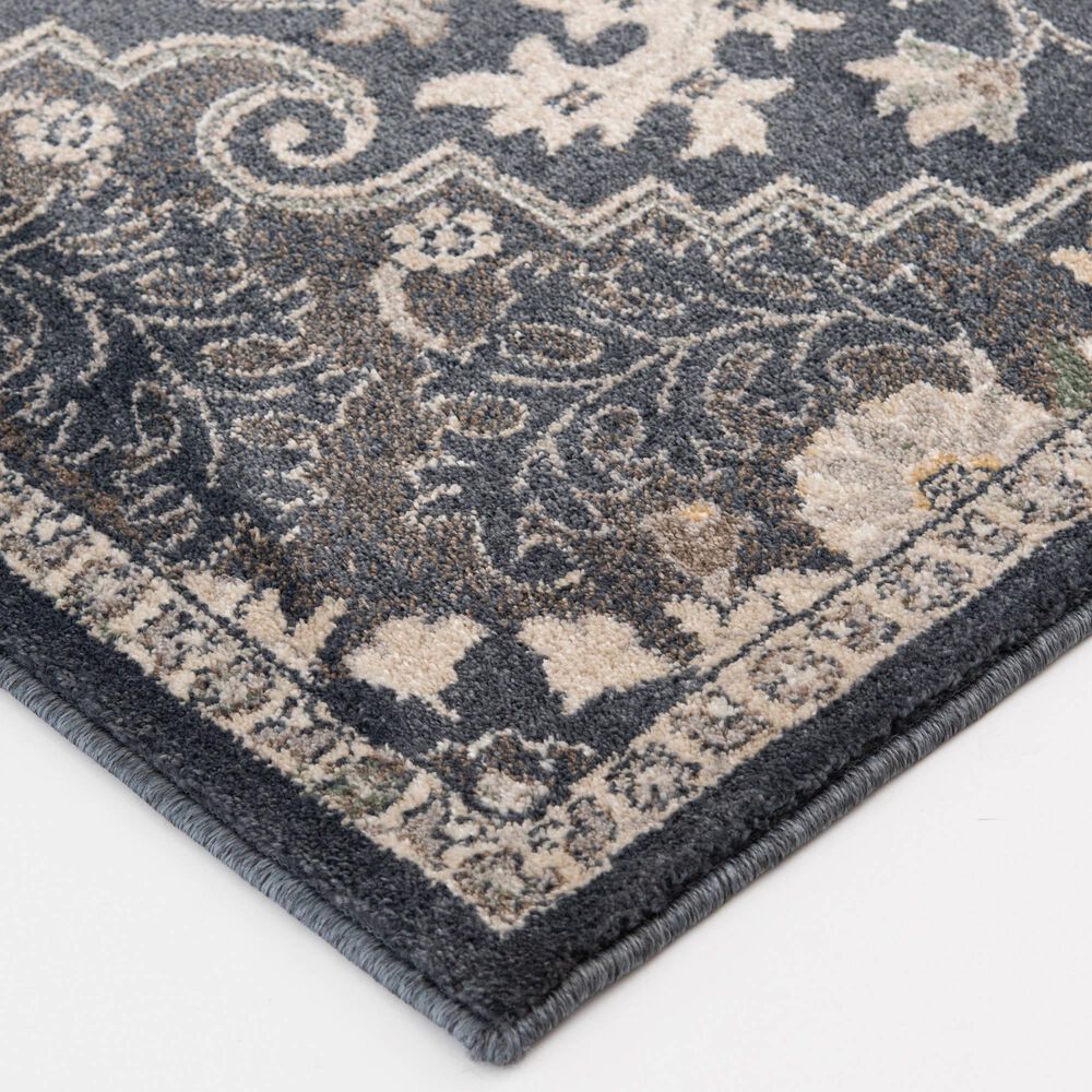 Central Oriental Minerva Edwina 7&#39;10&quot; x 9&#39;10&quot; Vintage Blue and Blue Area Rug, , large