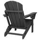 Hearth and Haven Patio Folding Adirondack Chair with Dual Cup Holder in Gray, , large