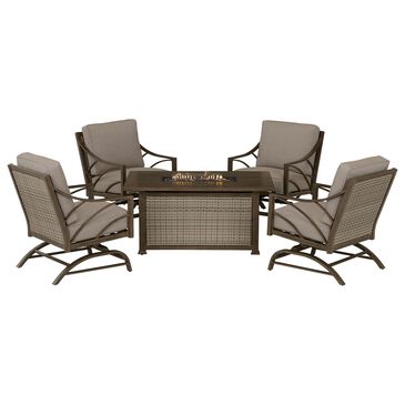 Clear Creek Collection Potomac 5-Piece Patio Fire Pit Chat Set in Remy Pebble, , large