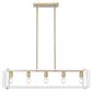 Golden Lighting Camden 5-Light Linear Pendant in Brushed Champagne Bronze and Bleached White, , large