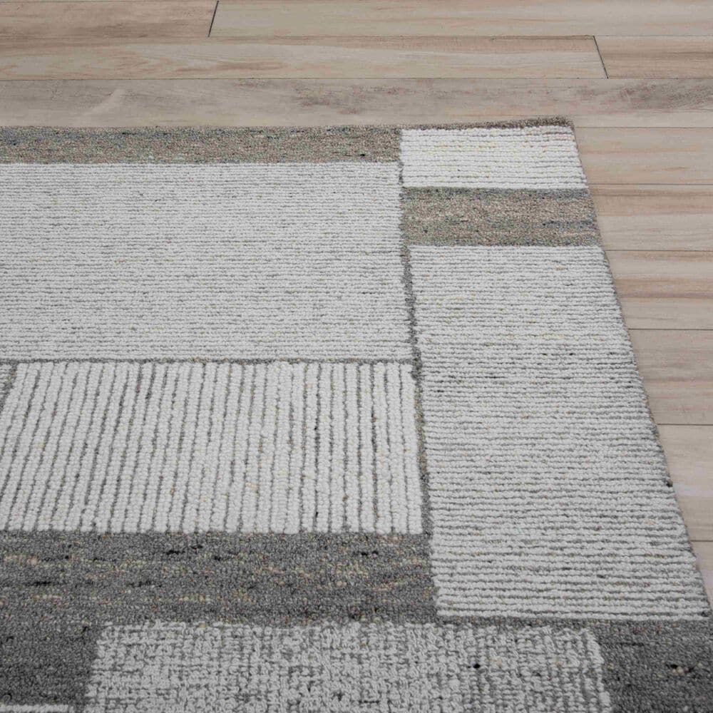 RIZZY Willow Gray, Ivory, Beige and Charcoal 7&#39;9&quot; x 9&#39;9&quot; Area Rug, , large
