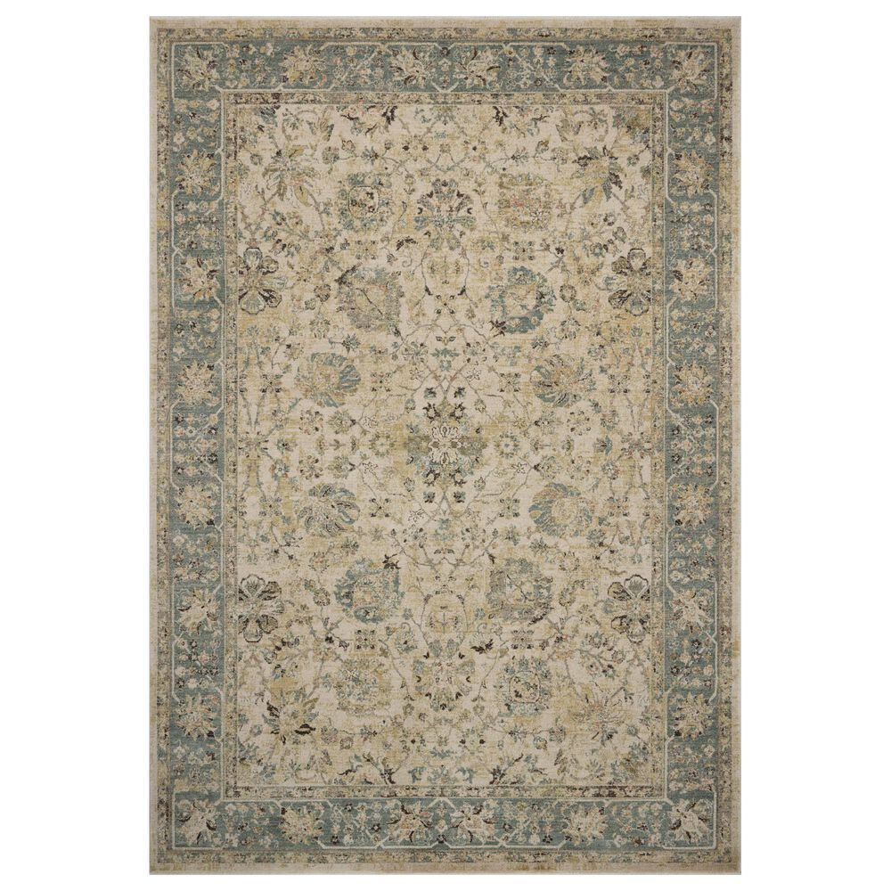 Loloi Briar Antique Ivory and Blue 3"7" x 5"7" Area Rug, , large