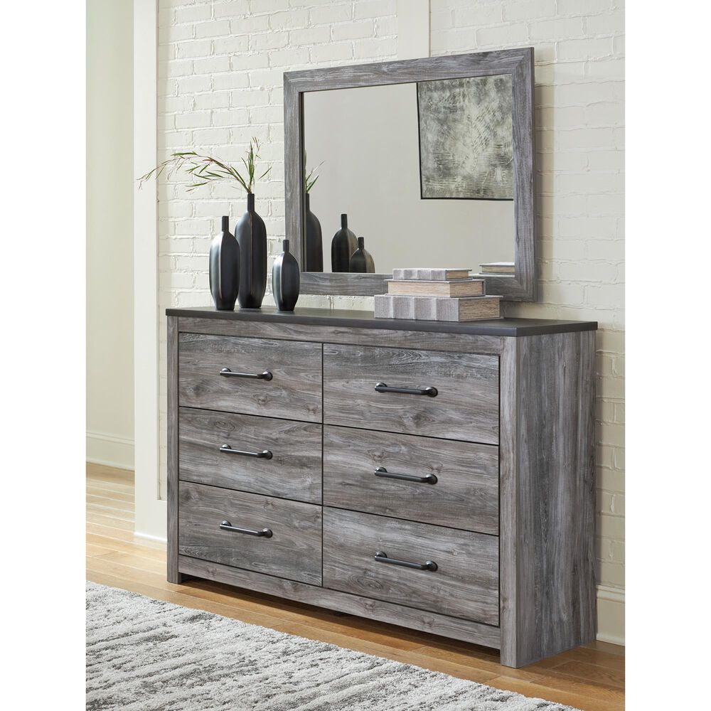 Ashley Bronyan Bedroom Dresser Mirror in Dark Gray, , large