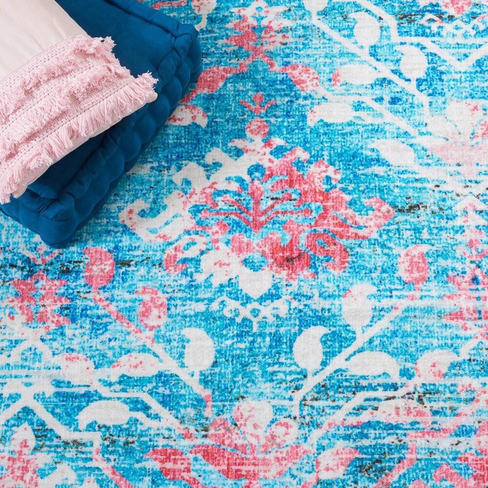 Safavieh Riviera 9&#39; x 12&#39; Light Blue and Pink Area Rug, , large