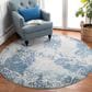 Safavieh Aria 6"6" Round Light Blue and Ivory Area Rug, , large