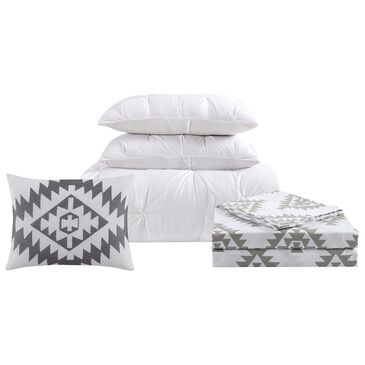 Pem America Pueblo Pleated 6-Piece Twin XL Bed in a Bag in White, , large