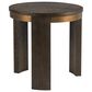 Artistica Home Andare End Table in Dry Brown and Antiqued Brass, , large