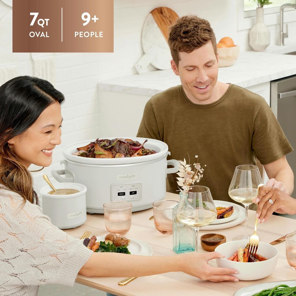 Crock-Pot 7-Quart Cook and Carry Slow Cooker in Mushroom, , large