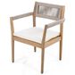 Hearth and Haven 5-Piece Outdoor Dining Set with Cream Cushion in Light Teak, , large