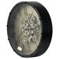 A&B Home Roman Numeral Gear Wall Clock in Black, , large