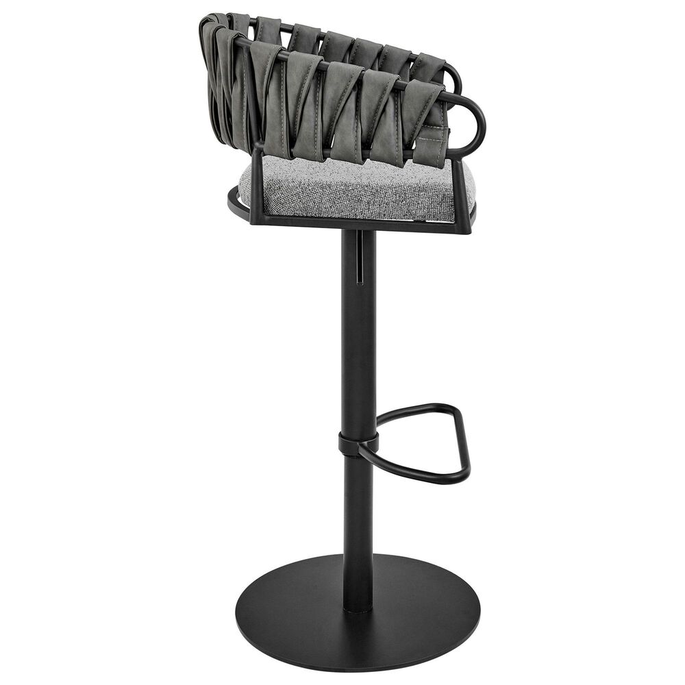Blue River Blaise Swivel Adjustable Stool in Black, , large