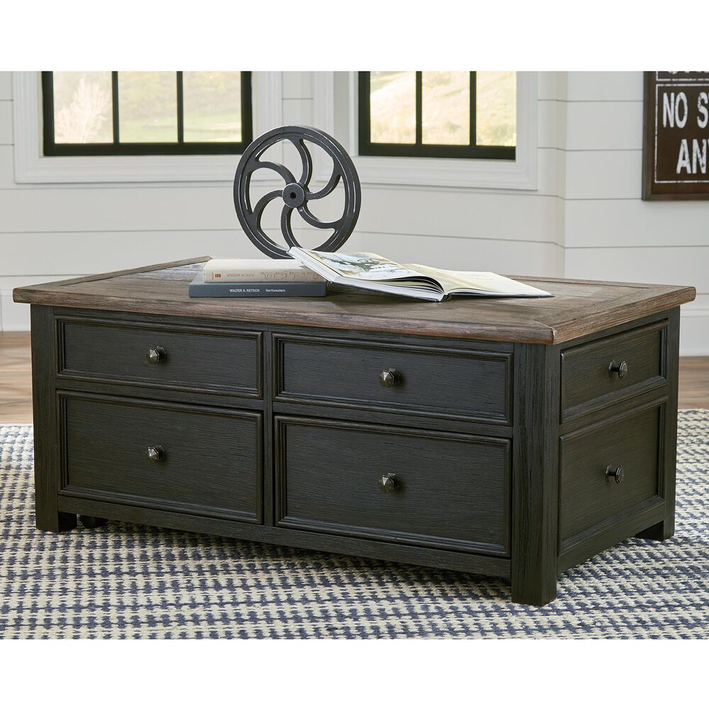 Ashley Tyler Creek Lift Top Coffee Table in Grayish Brown/Black, , large