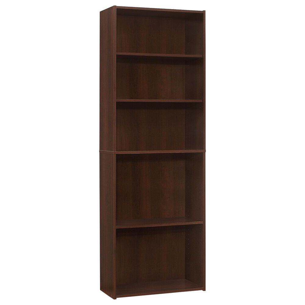 Monarch Specialties 72" Bookcase in Cherry, , large