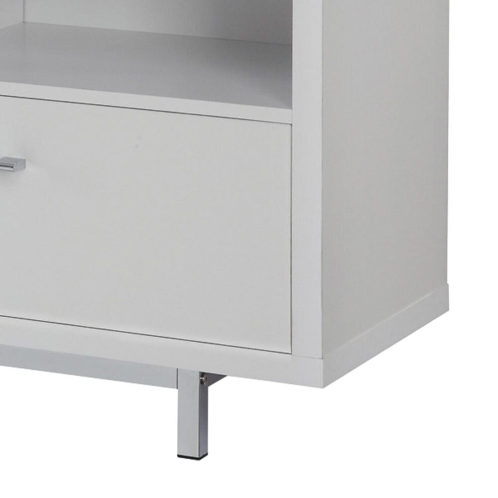 Pacific Landing TV Console with Metal Base in White, , large