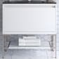 James Martin Vanities Mantova 35.4" Single Bathroom Vanity in Glossy White and Brushed Nickel with 2 cm Charcoal Black Resin Countertop and Rectangular Sink, , large