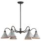 Golden Lighting Jasper 6-Light Chandelier in Antique Black and Weathered Gold, , large