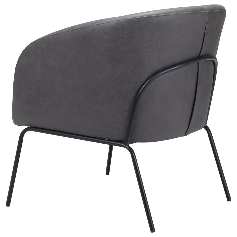 Zuo Modern Quinten Accent Chair in Vintage Gray and Gold, , large