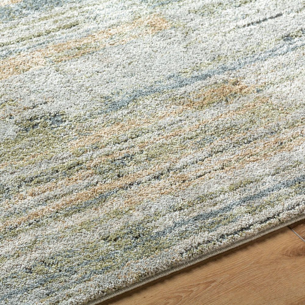 Surya Avellino 2&#39; x 2&#39;11&quot; Light Gray, Light Beige, Olive, Light Olive, Gray, Tan and Deep Teal Area Rug, , large